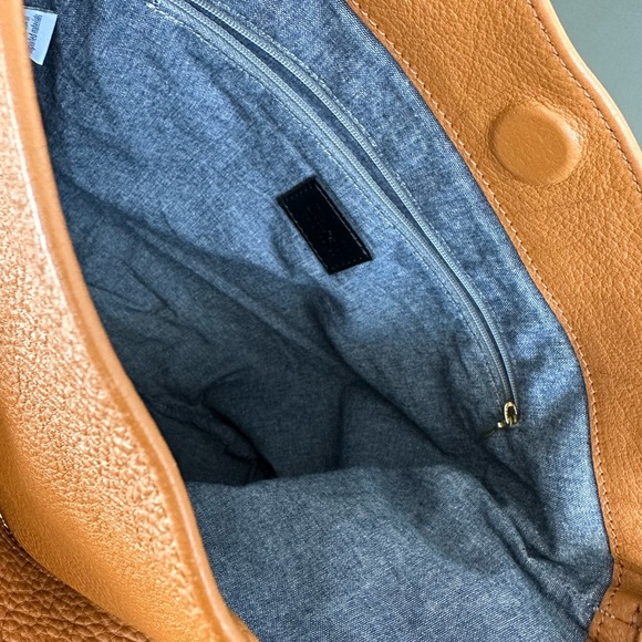 Clare V. Veronique Crossbody Tote Bag Tan Pebble Leather - Picture 12 of 15